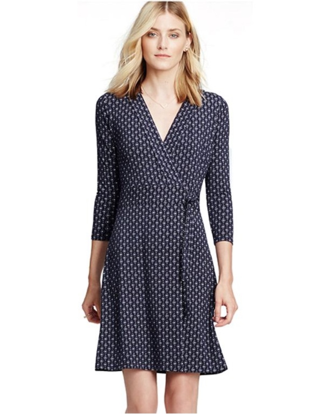 ✨NWT Ann Taylor Geometric Medallion Print Wrap Dress